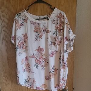 Floral Blouse - White and Pink